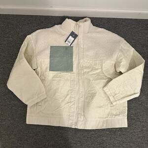 Women's Universal Thread Sherpa Lightweight Spring Jacket Cream Ivory Size XXL